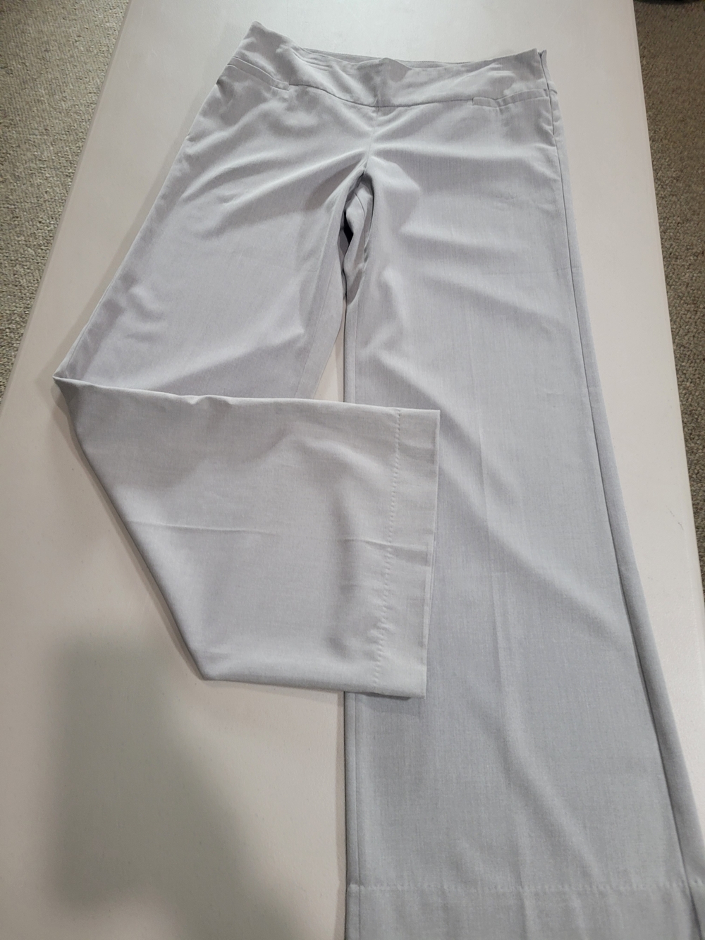 The Limited Women's Light Gray Dress Pants - Modern Wide Leg Straight Fit